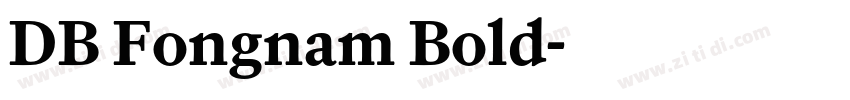DB Fongnam Bold字体转换